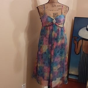 Cathaya Padded Print Dress